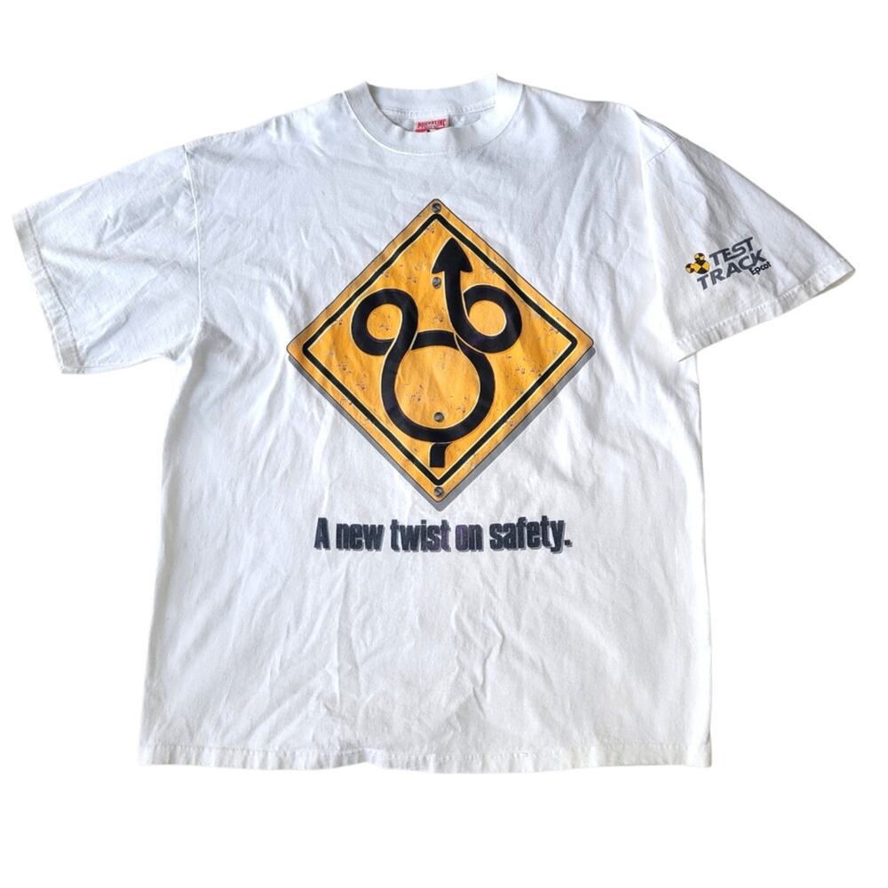 Vintage 90s Disney Test Track Epcot Promo T-shirt Size XL